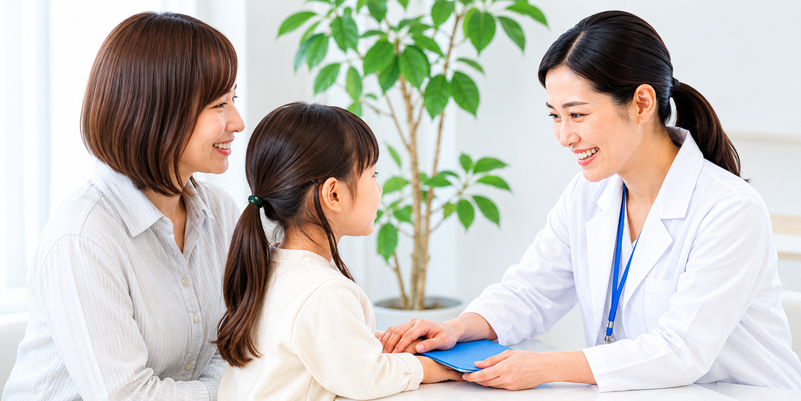 医師と親子の問診